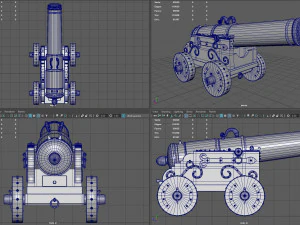 Medieval Cannon 3D Model