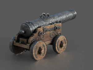 Medieval Cannon 3D Model
