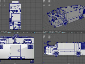 P25 fire engine 3Dモデル