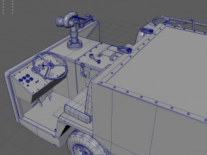 P25 fire engine 3Dモデル