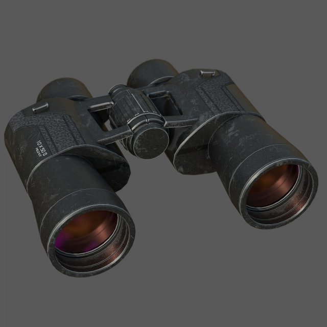 Binoculars 3D Model .c4d .max .obj .3ds .fbx .lwo .lw .lws