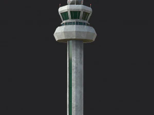 Airport Tower 3D Model