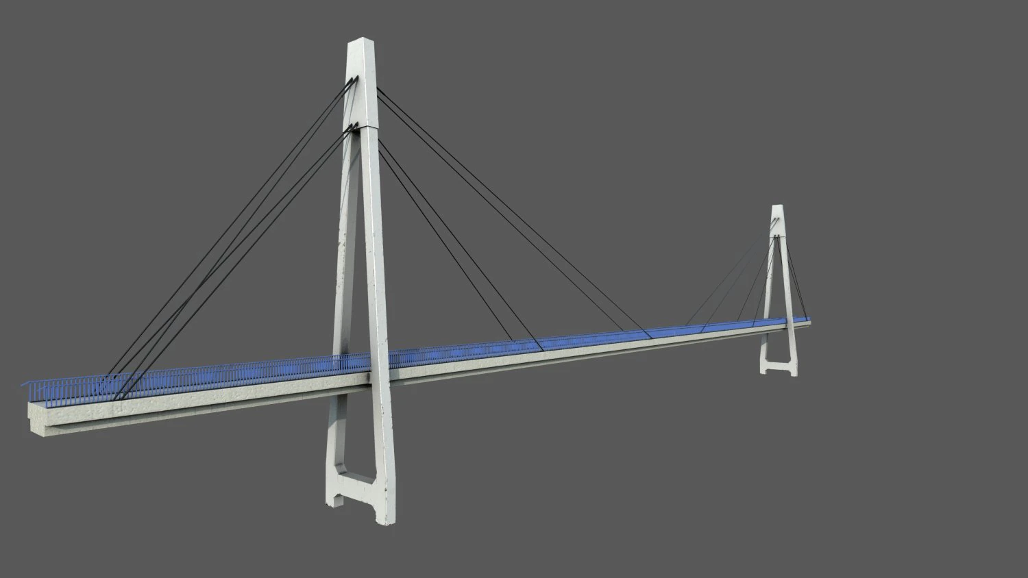 Footbridge 3D Model .c4d .max .obj .3ds .fbx .stl .blend 