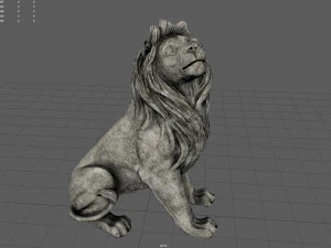 Lion Statue 3D Model