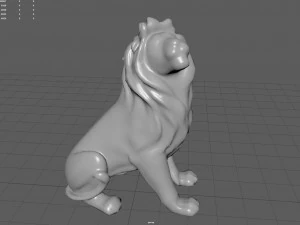 Lion Statue 3D Model
