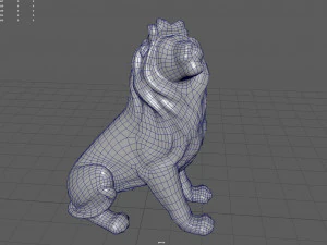Lion Statue 3D Model