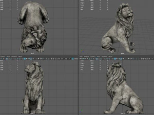 Lion Statue 3D Model