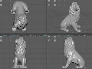 Lion Statue 3D Model