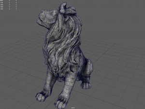Lion Statue 3D Model