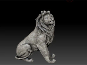 Lion Statue 3D Model