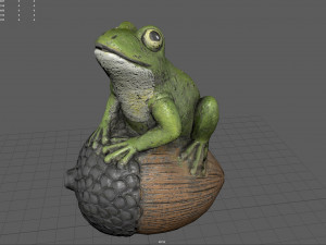 Frog On Acorn 3D Model