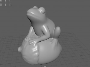 Frog On Acorn 3D Model
