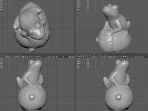 Frog On Acorn 3D Model