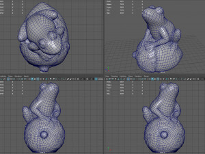 Frog On Acorn 3D Model
