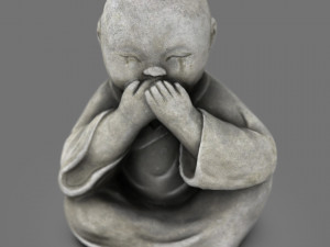 Little buddha covering his mouth Model 3D