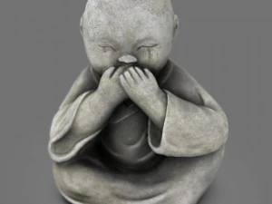 Little buddha covering his mouth 3D Model