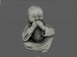 Little buddha covering his mouth 3D Model