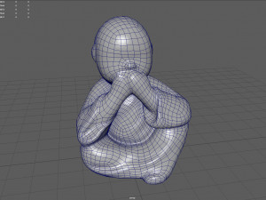 Little buddha covering his mouth Model 3D
