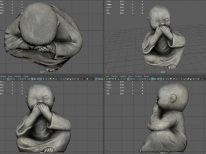 Little buddha covering his mouth Model 3D