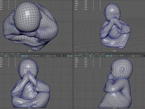 Little buddha covering his mouth 3D Model