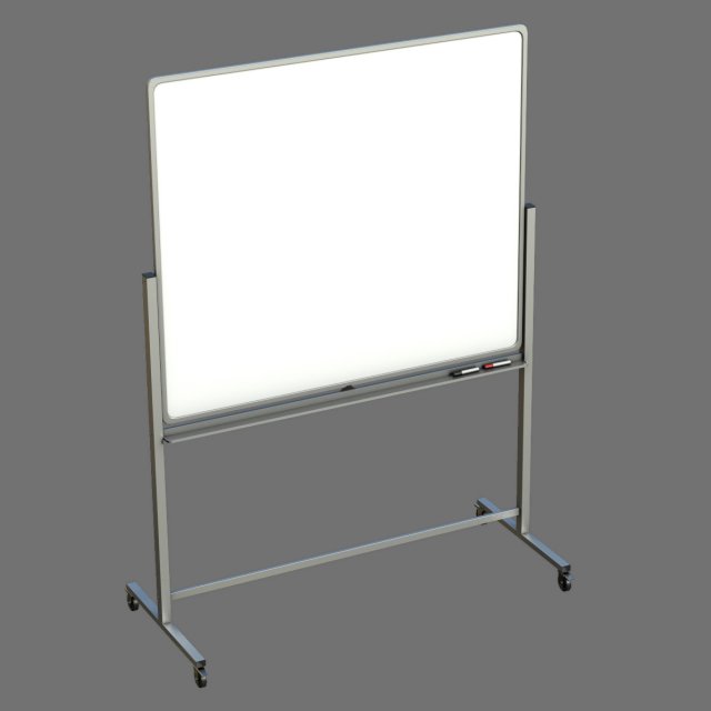 Mobile Whiteboard 3Dモデル .c4d .max .obj .3ds .fbx .stl .blend 