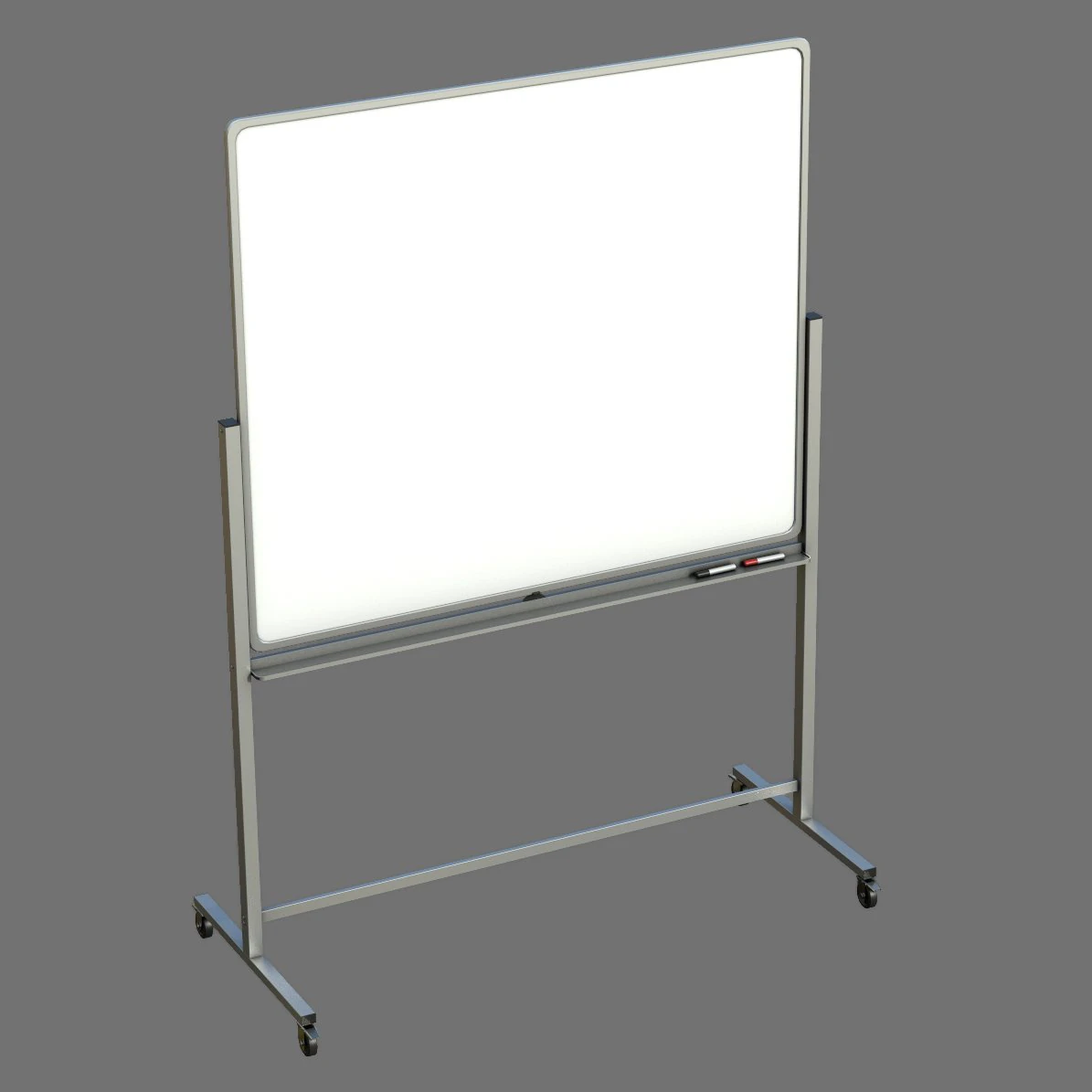 Mobile Whiteboard 3D Model .c4d .max .obj .3ds .fbx .stl .blend 