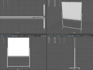 Mobile Whiteboard 3D Model