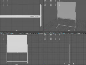 Mobile Whiteboard 3D Model