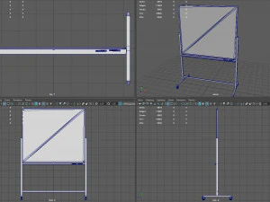 Mobile Whiteboard 3D Model