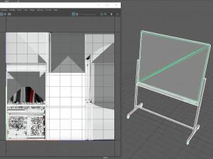 Mobile Whiteboard 3D Model