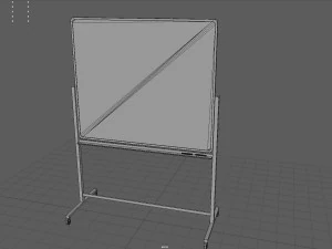 Mobile Whiteboard 3D Model