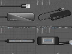 Hub USB 3D Model