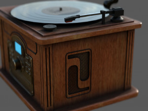 Vintage Gramophone 3D Model