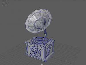 Vintage Gramophone 3D Model