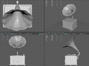 Vintage Gramophone 3D Model