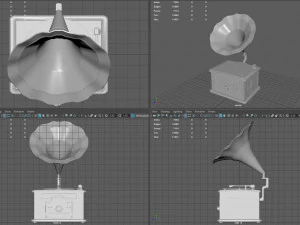 Grammofono d'epoca Modello 3D