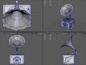 Vintage Gramophone 3D Model