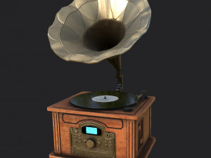 Vintage Gramophone 3D Model