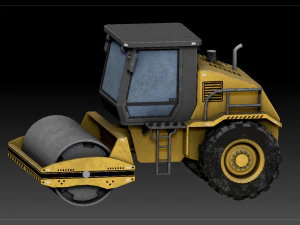 Road roller 3D Model