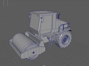 Road roller 3D Model