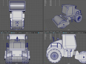 Road roller Modelo 3D