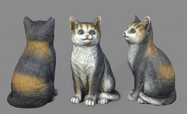 Cat statue Modelo 3D .c4d .max .obj .3ds .fbx .stl .blend 