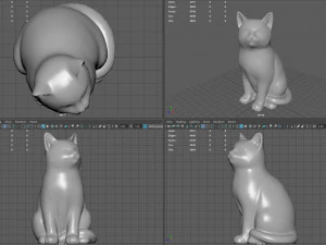 Est&aacute;tua de gato Modelo 3D