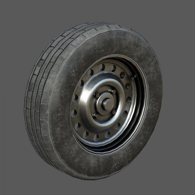 Car wheel 3D Модель .c4d .max .obj .3ds .fbx .stl .blend 