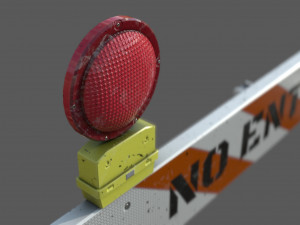 No Entry Safety Barricade 3D Модель