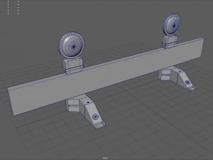 No Entry Safety Barricade 3D Model