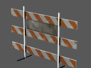 Road Closed Sign 3D Model