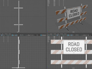 Road Closed Sign 3D Модель