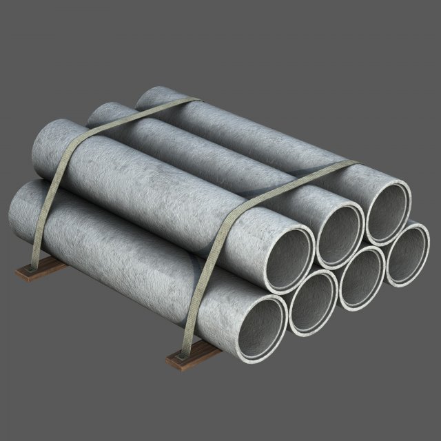 Hormigon tubes Modelo 3D .c4d .max .obj .3ds .fbx .stl .blend 
