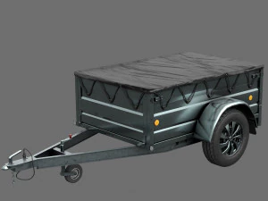 Rimorchio per auto Modello 3D